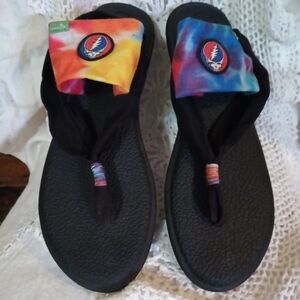 Sanuk Grateful Dead Yoga Slingback  sandals Women's sz. 11
